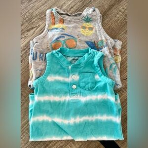 Carter's Baby Tank Top Bodysuit - Turquoise and Gray